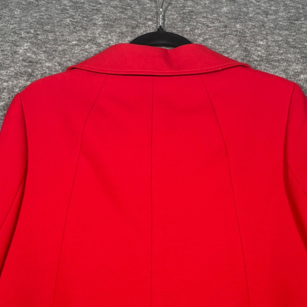 Talbots Petites Red Swing Jacket Peter Pan Collar Womens Size 12P - Picture 6 of 10